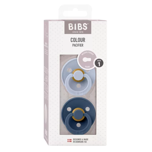 BIBS Colour 2-es szett, (Hamvaskék/Acélkék), 0-6 hó