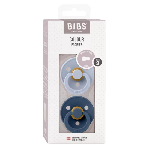 BIBS Colour 2-es szett, (Hamvaskék/Acélkék), 6-18 hó