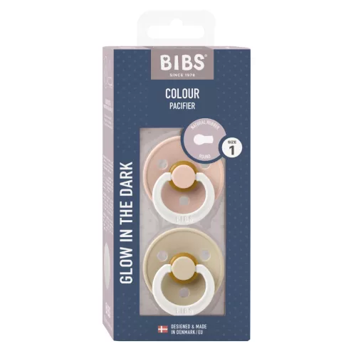 BIBS Colour 2-es szett, (Esti púderrózsaszín/Esti vanília), 0-6 hó