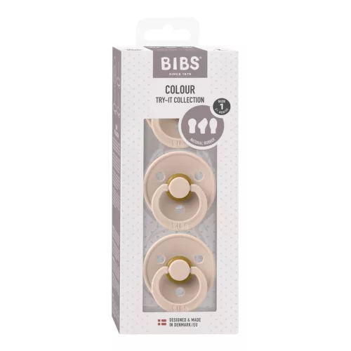BIBS Colour Cumi 3 db-os Try-it kollekció, púderrózsaszín