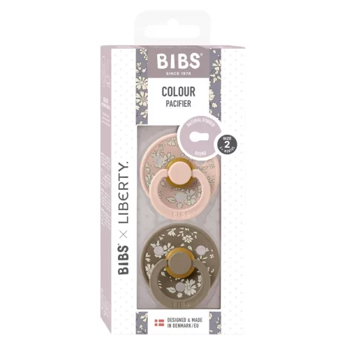 BIBS X Liberty 2-es Cumi szett, Colour, Capel, Púderrózsaszín Mix, 6-18 hó
