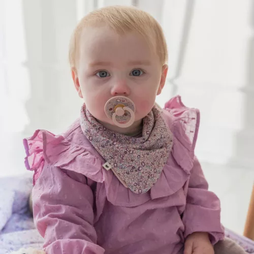 BIBS X Liberty Nyálkendő, Eloise, Púderrózsaszín