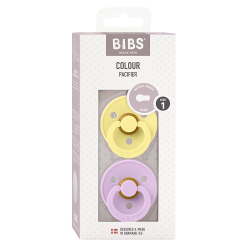 BIBS Colour 2-es szett, (Napsugár/Viola), 0-6 hó