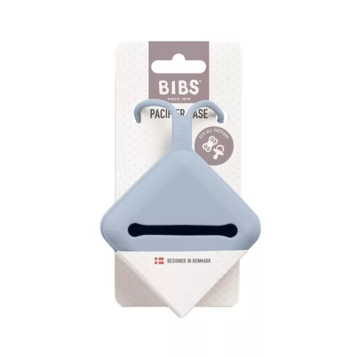 BIBS Szilikon cumitartó, (Hamvaskék)