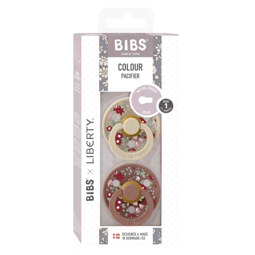 BIBS X Liberty 2-es Cumi szett, Colour, Kamilla, Mackó Mix, 0-6 hó