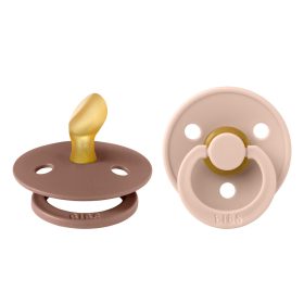   BIBS Colour 2-es szett, anatómiai cumifej, (Mackó/Púderrózsaszín), 0-6 hó