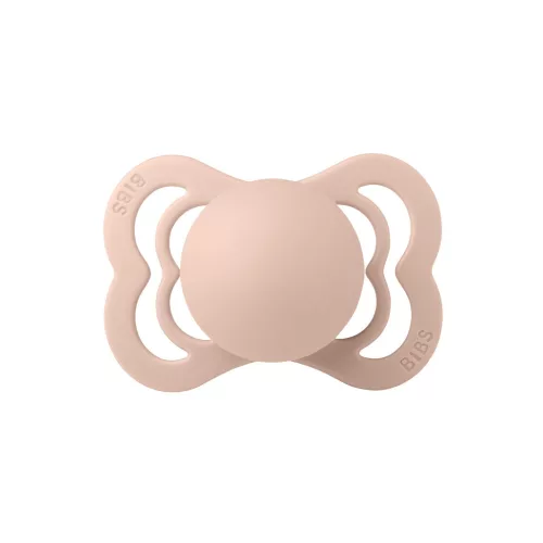 BIBS Supreme cumi, púderrózsaszín, szilikon, 0-6 hó