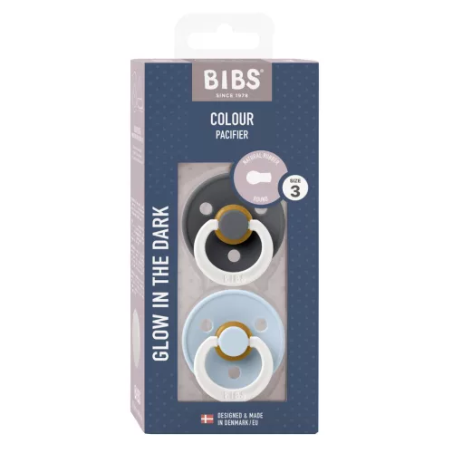 BIBS Colour 2-es szett, (Esti grafit/Esti pasztellkék), 18-36 hó