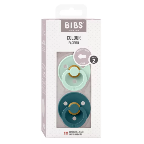 BIBS Colour 2-es szett, (Halványmenta/Erdei tó), 6-18 hó