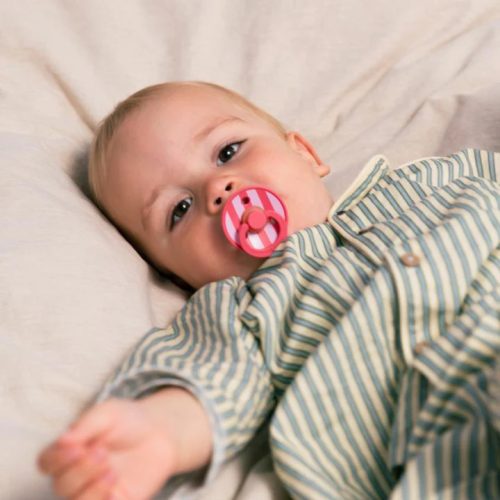 BIBS Cumi, Studio Block Colour, Babarózsaszín mix, 6-18 hó