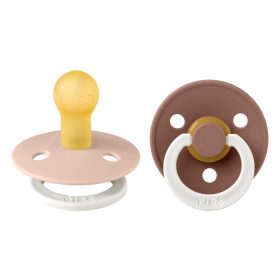   BIBS Colour 2-es szett, (Esti púderrózsaszín/Esti mackó), 0-6 hó