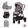 Chipolino Prestige 3az1-ben multifunkciós babakocsi - Cloud grey