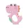 Baby Care szilikon rágóka - Dino Lucky Pink