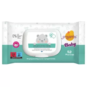 JimJams Baby nedves popsitörlőkendő, illatmentes, 52 db