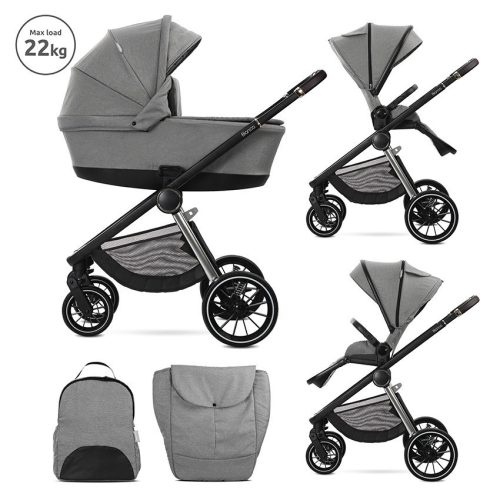 Lorelli Bianca multifunkciós babakocsi + adapter - Grey