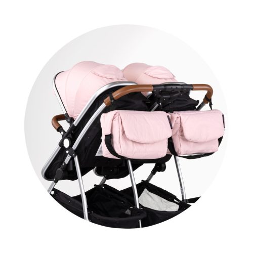 Chipolino Duo Smart iker babakocsi - Pink Marshmellow