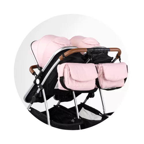 Chipolino Duo Smart iker babakocsi - Pink Marshmellow