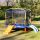 Chipolino Playground Trambulin 200 cm csúszdával, létrával - blue
