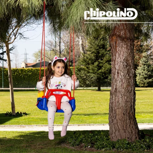 Chipolino Playground Trambulin 200 cm csúszdával, létrával - blue