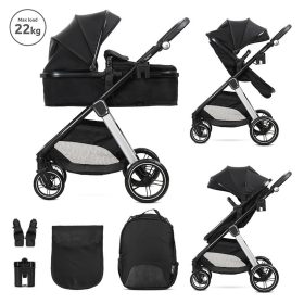   Lorelli Aspen babakocsi mózessé alakítható sport résszel - Black