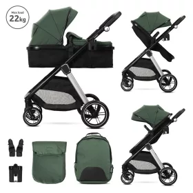   Lorelli Aspen babakocsi mózessé alakítható sport résszel - Green