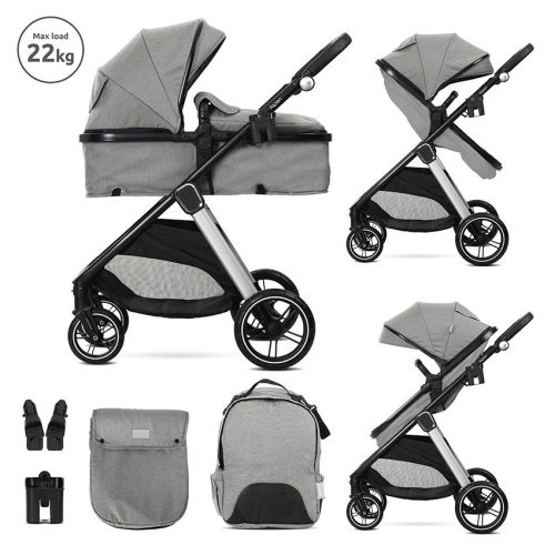 Lorelli Aspen babakocsi mózessé alakítható sport résszel - Grey