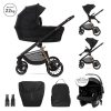 Lorelli Bianca 3az1-ben újszülött babakocsi Lorelli Aria Luxe hordozóval - Black (2 doboz)