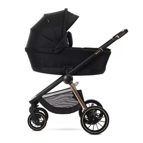 Lorelli Bianca 3az1-ben újszülött babakocsi Lorelli Aria Luxe hordozóval - Black (2 doboz)