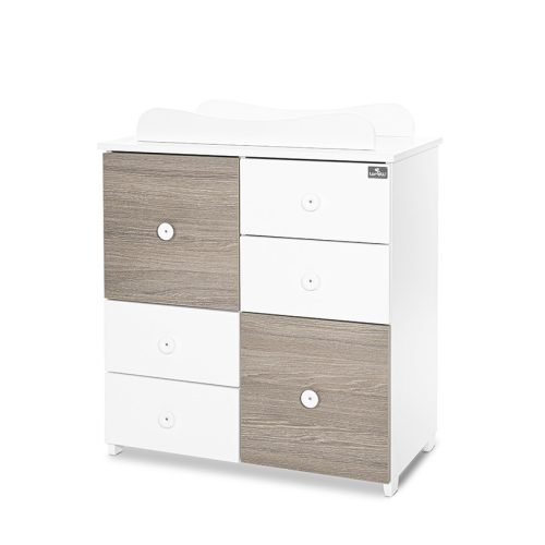 Lorelli Cupboard pelenkázó komód - White & Coffee ÚJ
