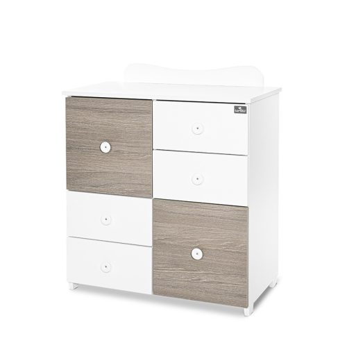 Lorelli Cupboard pelenkázó komód - White & Coffee ÚJ