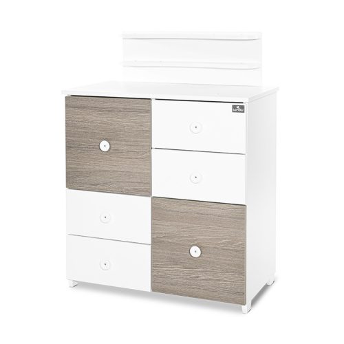Lorelli Cupboard pelenkázó komód - White & Coffee ÚJ