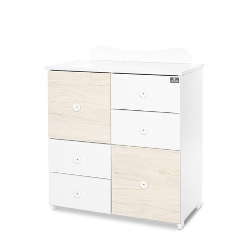 Lorelli Cupboard pelenkázó komód - White & Light Oak ÚJ