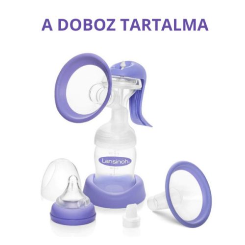 Lansinoh 2 fázisú kézi mellszívó + ajándék Soothies® regeneráló mellpárna szett