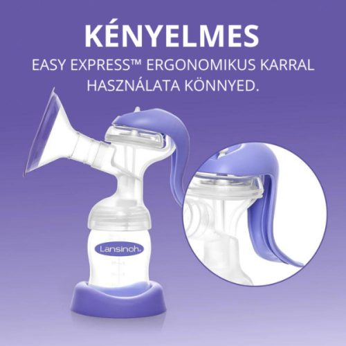 Lansinoh 2 fázisú kézi mellszívó + ajándék Soothies® regeneráló mellpárna szett