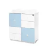 Lorelli Cupboard pelenkázó komód - White & Baby Blue ÚJ