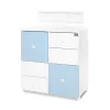 Lorelli Cupboard pelenkázó komód - White & Baby Blue ÚJ