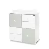 Lorelli Cupboard pelenkázó komód - White & Milky Green ÚJ