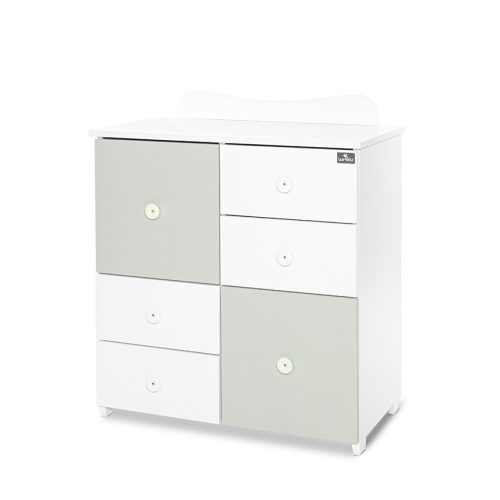 Lorelli Cupboard pelenkázó komód - White & Milky Green ÚJ