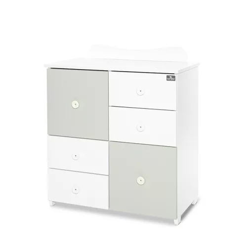Lorelli Cupboard pelenkázó komód - White & Milky Green ÚJ