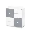 Lorelli Cupboard pelenkázó komód - White & Stone Grey ÚJ