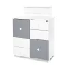 Lorelli Cupboard pelenkázó komód - White & Stone Grey ÚJ