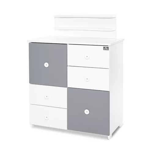 Lorelli Cupboard pelenkázó komód - White & Stone Grey ÚJ