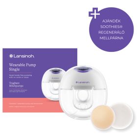   Lansinoh hordható mellszívó – 4 fázisú, egyes + AJÁNDÉK Soothies® regeneráló mellpárna szett