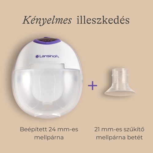 Lansinoh hordható mellszívó – 4 fázisú, egyes + AJÁNDÉK Soothies® regeneráló mellpárna szett