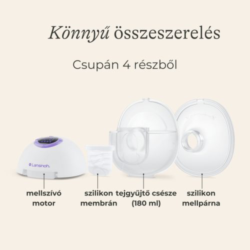 Lansinoh hordható mellszívó – 4 fázisú, egyes + AJÁNDÉK Soothies® regeneráló mellpárna szett