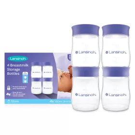 Lansinoh anyatejtároló palack fedéllel 160ml 4db