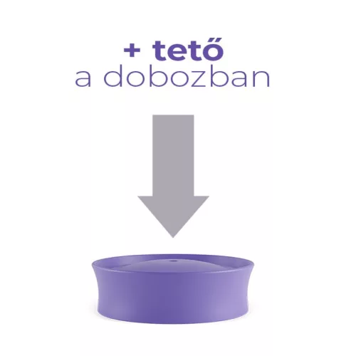 Lansinoh Cumisüveg közepes folyású etetőcumival + fedéllel, 240 ml