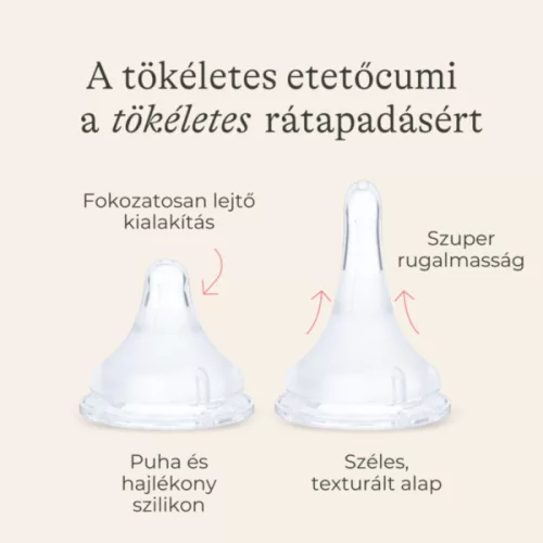 Lansinoh 2 db cumisüveg közepes folyású etetőcumival + 2 db fedéllel, 240 ml
