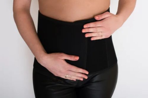 BeautyMommy Bamboo szülés utáni haskötő XL - fekete
