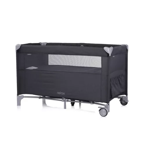 Chipolino Relax multifunkciós utazóágy - Antracite Linen
